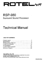Rotel RSP-980 - Technical manual 